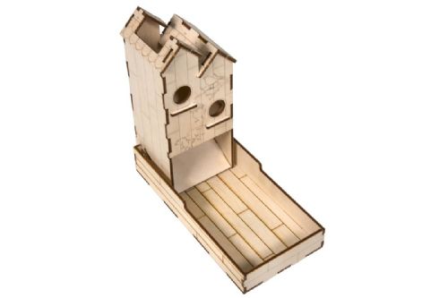 Wooden  Mini Dice Tower Kit Birdhouse for Wingspan